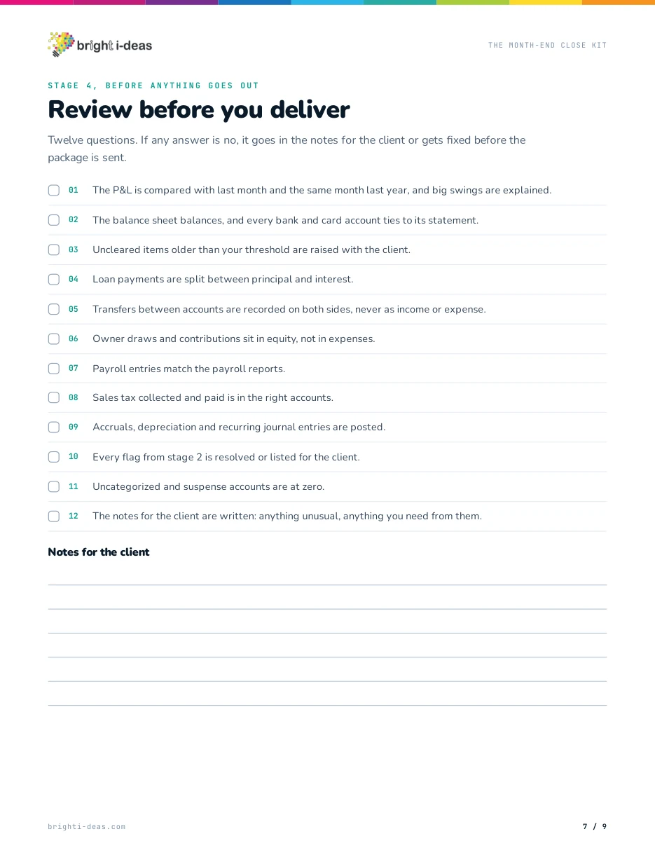 Review before you deliver